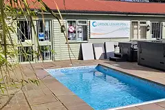 The Crosdil Leisure Swimming Pool showroom located in Pulborough Garden Centre, West Sussex.